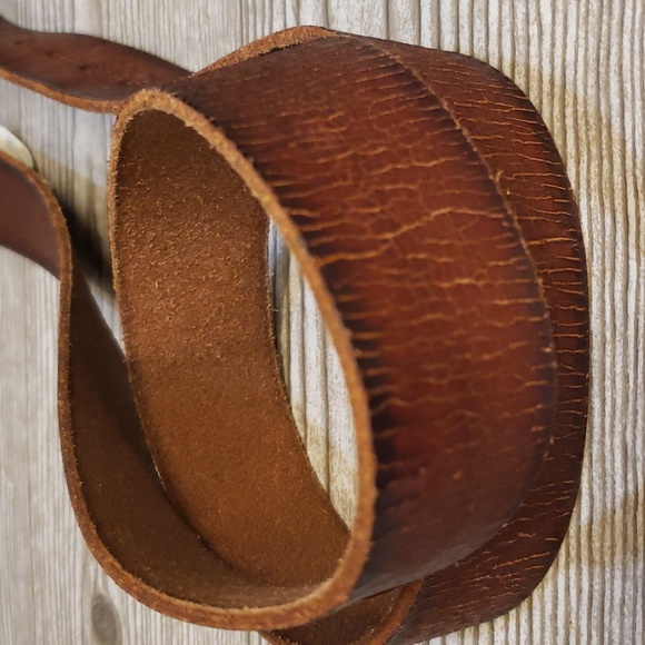 Lucky Brand brown crackle leather new men belt size 40 - Picture 5 of 5